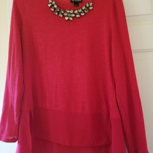 Red sweater top - Picture 2 of 3